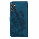 For Samsung Galaxy S25+ 5G Retro Skin Feel Butterflies Embossing Horizontal Flip Leather Phone Case(Blue) - 3