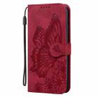 For Samsung Galaxy S25+ 5G Retro Skin Feel Butterflies Embossing Horizontal Flip Leather Phone Case(Red) - 2
