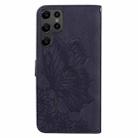 For Samsung Galaxy S25 Ultra 5G Retro Skin Feel Butterflies Embossing Horizontal Flip Leather Phone Case(Black) - 3