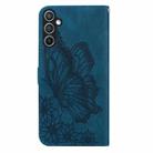 For Samsung Galaxy S25 FE 5G Retro Skin Feel Butterflies Embossing Horizontal Flip Leather Phone Case(Blue) - 3