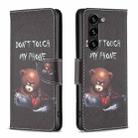 For Samsung Galaxy S25+ 5G Colored Drawing Pattern Leather Phone Case(Bear) - 1