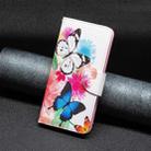 For Samsung Galaxy S25+ 5G Colored Drawing Pattern Leather Phone Case(Butterflies) - 2