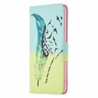 For Samsung Galaxy S25 Ultra 5G Colored Drawing Pattern Leather Phone Case(Feather) - 3