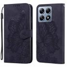 For Xiaomi 14T Retro Skin Feel Butterflies Embossing Horizontal Flip Leather Phone Case(Black) - 1