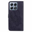 For Xiaomi 14T Retro Skin Feel Butterflies Embossing Horizontal Flip Leather Phone Case(Black) - 3