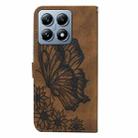 For Xiaomi 14T Retro Skin Feel Butterflies Embossing Horizontal Flip Leather Phone Case(Brown) - 3