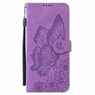 For Xiaomi 14T Retro Skin Feel Butterflies Embossing Horizontal Flip Leather Phone Case(Purple) - 2