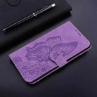 For Xiaomi Poco C75 Retro Skin Feel Butterflies Embossing Horizontal Flip Leather Phone Case(Purple) - 2