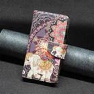 For Samsung Galaxy S25 5G Colored Drawing Pattern Zipper Leather Phone Case(Flower Elephant) - 2