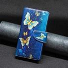 For Samsung Galaxy S25 5G Colored Drawing Pattern Zipper Leather Phone Case(Gold Butterfly) - 2