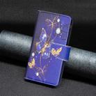 For Samsung Galaxy S25+ 5G Colored Drawing Pattern Zipper Leather Phone Case(Purple Butterfly) - 2