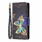 For Samsung Galaxy S25+ 5G Colored Drawing Pattern Zipper Leather Phone Case(Big Butterfly) - 3