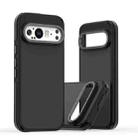 For Google Pixel 9 Pro XL Dual-Color Skin Feel Shockproof Phone Case(Black) - 1