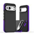 For Google Pixel 9 Pro XL Dual-Color Skin Feel Shockproof Phone Case(Purple) - 1