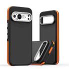 For Google Pixel 9 / 9 Pro Dual-Color Skin Feel Shockproof Phone Case(Orange) - 1