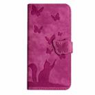For Samsung Galaxy S25+ 5G Butterfly Cat Embossing Flip Leather Phone Case(Pink) - 2