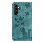 For Samsung Galaxy S25 FE 5G Butterfly Cat Embossing Flip Leather Phone Case(Wathet) - 3