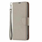 For Samsung Galaxy S25 5G Litchi Texture Pure Color Flip Leather Phone Case(Grey) - 3