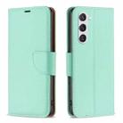 For Samsung Galaxy S25 5G Litchi Texture Pure Color Flip Leather Phone Case(Green) - 1