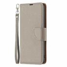 For Samsung Galaxy S25+ 5G Litchi Texture Pure Color Flip Leather Phone Case(Grey) - 3