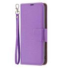For Samsung Galaxy S25+ 5G Litchi Texture Pure Color Flip Leather Phone Case(Purple) - 3