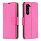 For Samsung Galaxy S25+ 5G Litchi Texture Pure Color Flip Leather Phone Case(Rose Red) - 1