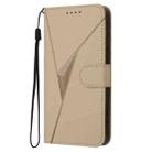 For Sharp Aquos Wish3 Triangle Pattern Buckle Clasp Leather Phone Case(Gold) - 2