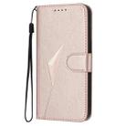 For Sharp Aquos R8 Pro SH-51D Triangle Pattern Buckle Clasp Leather Phone Case(Rose Gold) - 2