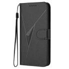 For Sharp Aquos R9 Triangle Pattern Buckle Clasp Leather Phone Case(Black) - 2