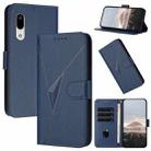 For Sharp Aquos Sense3 Triangle Pattern Buckle Clasp Leather Phone Case(Royal Blue) - 1