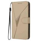 For Sharp Aquos R9 Pro Triangle Pattern Buckle Clasp Leather Phone Case(Gold) - 2