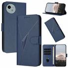 For Sharp Aquos wish5 Triangle Pattern Buckle Clasp Leather Phone Case(Royal Blue) - 1