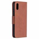 For Xiaomi Redmi 9A Retro Lambskin Texture Pure Color Horizontal Flip PU Leather Case with Holder & Card Slots & Wallet & Lanyard(Brown) - 3