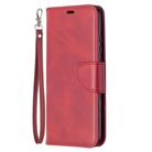 For Xiaomi Redmi 9A Retro Lambskin Texture Pure Color Horizontal Flip PU Leather Case with Holder & Card Slots & Wallet & Lanyard(Red) - 1