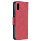 For Xiaomi Redmi 9A Retro Lambskin Texture Pure Color Horizontal Flip PU Leather Case with Holder & Card Slots & Wallet & Lanyard(Red) - 2