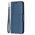 For Xiaomi Redmi 9A Retro Lambskin Texture Pure Color Horizontal Flip PU Leather Case with Holder & Card Slots & Wallet & Lanyard(Blue) - 2