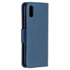 For Xiaomi Redmi 9A Retro Lambskin Texture Pure Color Horizontal Flip PU Leather Case with Holder & Card Slots & Wallet & Lanyard(Blue) - 3