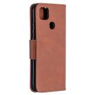 For Xiaomi Redmi 9C Retro Lambskin Texture Pure Color Horizontal Flip PU Leather Case with Holder & Card Slots & Wallet & Lanyard(Brown) - 3