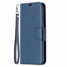 For Xiaomi Redmi 9C Retro Lambskin Texture Pure Color Horizontal Flip PU Leather Case with Holder & Card Slots & Wallet & Lanyard(Blue) - 2