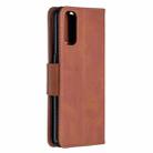 For OPPO Reno4 5G Retro Lambskin Texture Pure Color Horizontal Flip PU Leather Case with Holder & Card Slots & Wallet & Lanyard(Brown) - 2