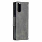 For OPPO Reno4 5G Retro Lambskin Texture Pure Color Horizontal Flip PU Leather Case with Holder & Card Slots & Wallet & Lanyard(Grey) - 2