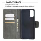 For OPPO Reno4 5G Retro Lambskin Texture Pure Color Horizontal Flip PU Leather Case with Holder & Card Slots & Wallet & Lanyard(Grey) - 4