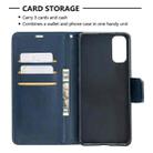 For OPPO Reno4 5G Retro Lambskin Texture Pure Color Horizontal Flip PU Leather Case with Holder & Card Slots & Wallet & Lanyard(Blue) - 4