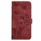 For Redmi Note 14 Pro 5G Butterfly Cat Embossing Flip Leather Phone Case(Red) - 2