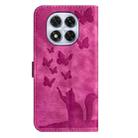 For Redmi Note 14 Pro 5G Butterfly Cat Embossing Flip Leather Phone Case(Pink) - 3