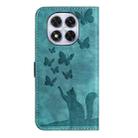 For Redmi Note 14 Pro 5G Butterfly Cat Embossing Flip Leather Phone Case(Wathet) - 3