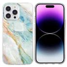 For iPhone 16 Pro Max Colorful Painting Pattern TPU Phone Case(Marble) - 1