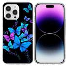 For iPhone 16 Pro Max Colorful Painting Pattern TPU Phone Case(Color Butterflies) - 1