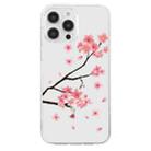 For iPhone 16 Pro Max Colorful Painting Pattern TPU Phone Case(Plum Blossom) - 2