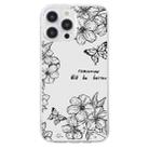 For iPhone 16 Pro Colorful Painting Pattern TPU Phone Case(Butterfly Flower) - 2